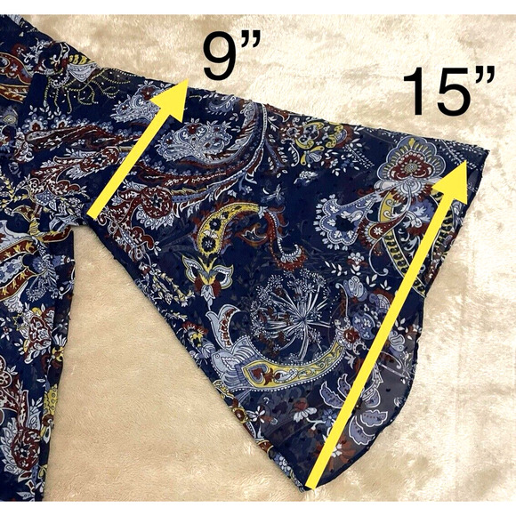 Style &Co Top Women’s Size 2X Boohoo Floral Paisley Boydell High-low Hem Blouse - Picture 10 of 11